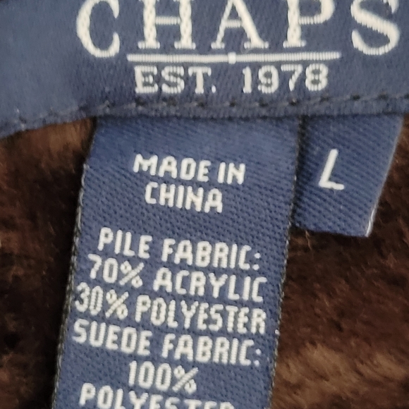 Chaps Faux Suede Toggle Coat Size L - Picture 5 of 5